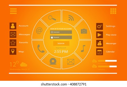 User interface mobile and web design vector