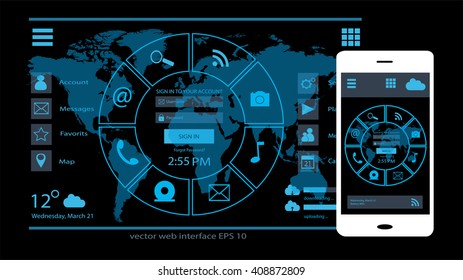User interface mobile and web design vector