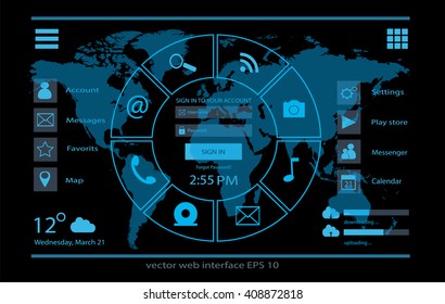 User interface mobile and web design vector