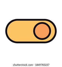user interface navigation button slider linear and fill style vector illustration