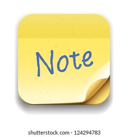 User interface note icon