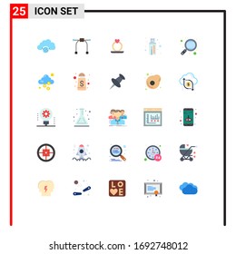 User Interface Pack of 25 Basic Flat Colors of school; learning; ring; knowledge; connector Editable Vector Design Elements