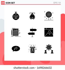 User Interface Pack of 9 Basic Solid Glyphs of calculator; banking; breakfast; audit; lollipop Editable Vector Design Elements