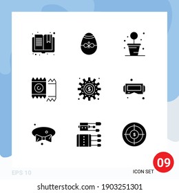 User Interface Pack of 9 Basic Solid Glyphs of making; valentine; egg; lover; condom Editable Vector Design Elements