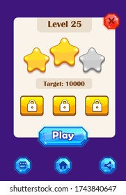 User Interface PopUp Panel with Buttons and Icons - Template Kit