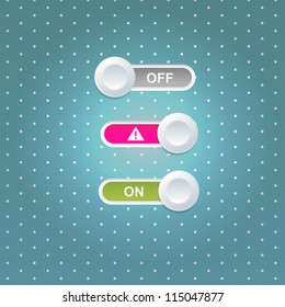 User interface power slider buttons