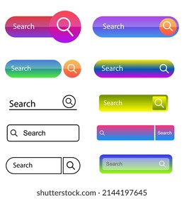 user interface search menu button mobile app. vector design user interface software application system