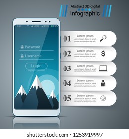 User interface, smartphone tablet icon. Business infographic. Vector eps 10