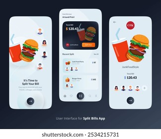 User Interface for Split Bill Mobile Application