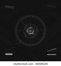 User interface technology design elements vector background. Futuristic HUD. Eps10.