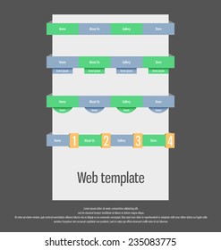 User interface template. Web elements. UX.