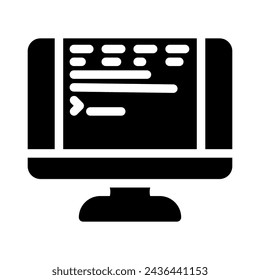 user interface text technical writer glyph icon vector. user interface text technical writer sign. isolated symbol illustration