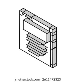user interface text technical writer isometric icon vector. user interface text technical writer sign. isolated symbol illustration