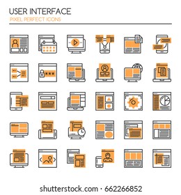 User Interface , Thin Line and Pixel Perfect Icons
