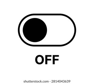 User interface toggle switch in the OFF position