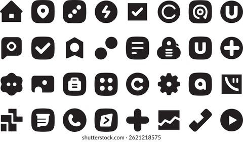 User Interface UI Icons design clean and uniform in style