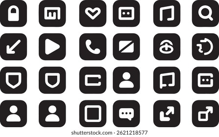 User Interface UI Icons design clean and uniform in style