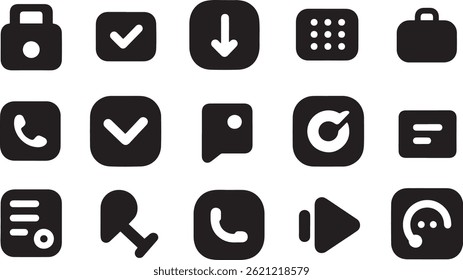 User Interface UI Icons design clean and uniform in style