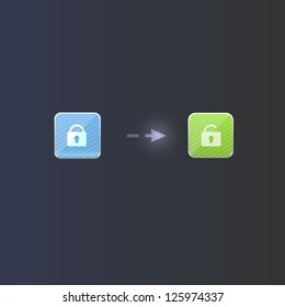User interface unlock icon