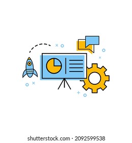 User Interface UX UI and Process User Experience Icon Vector Style Illustration. Web Design Templates