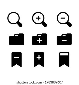 user interface vector glyph icon set for web, presentations and mobile pixel perfect