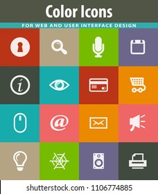 User interface vector icons for user interface design