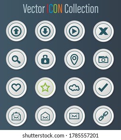 User Interface vector icons for user interface design