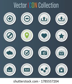 User Interface vector icons for user interface design