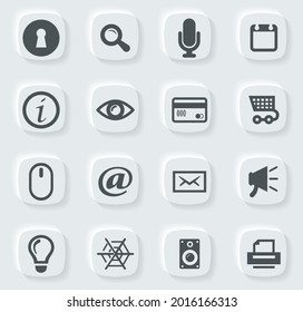 User interface vector icons for user interface design