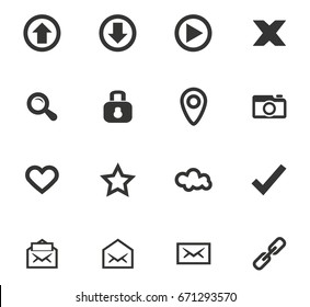 User Interface vector icons for user interface design