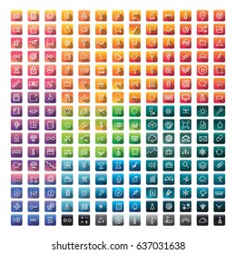 User interface vector icons mixed set collection