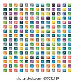 User interface vector icons mixed set collection