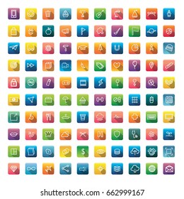 User interface vector icons mixed set collection