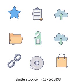 user interface vector icons set