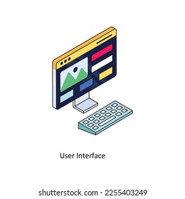 User Interface Vector Isometric Filled Outline icon for your digital or print projects. stock illustration