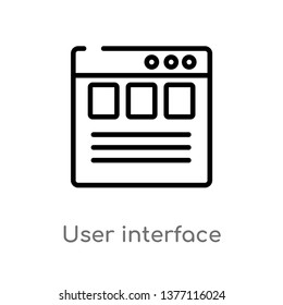 user interface vector line icon. Simple element illustration. user interface outline icon from technology concept. Can be used for web and mobile