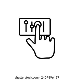 User interface vector line icon illustration