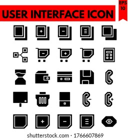 user interface vector line icons set