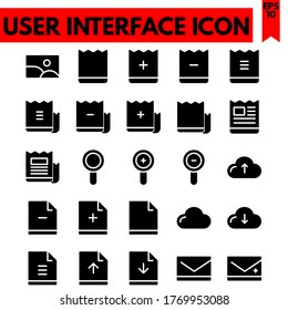 user interface vector line icons set