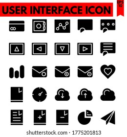 user interface vector line icons set