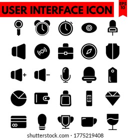 user interface vector line icons set