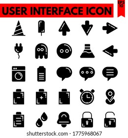 user interface vector line icons set