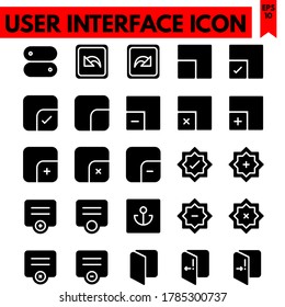 user interface vector line icons set