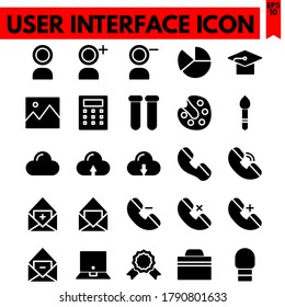 user interface vector line icons set