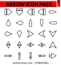 user interface vector line icons set