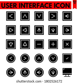 user interface vector line icons set