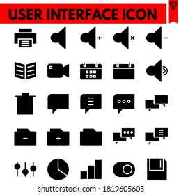 conjunto de iconos de línea vectorial de interfaz de usuario