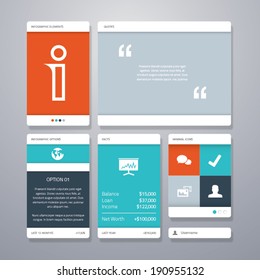 User interface vector template elements