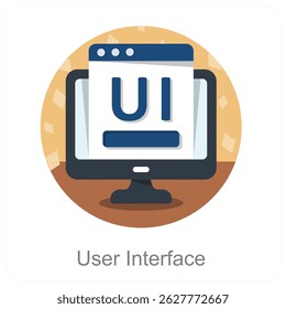 User Interface and web icon concept