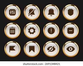 ícones da web da interface do usuário isolados no plano de fundo branco